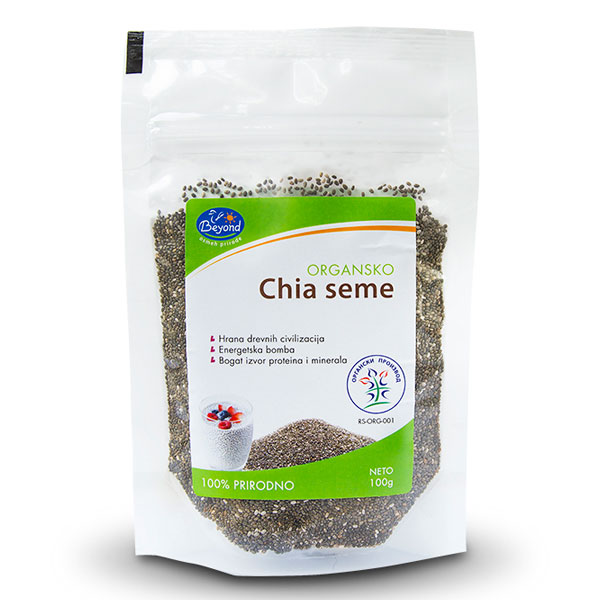 Chia (čia) seme, organsko