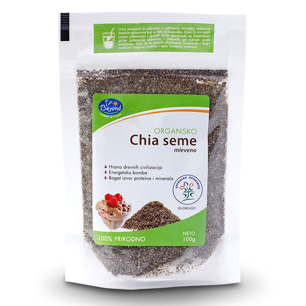 Chia (čia) seme organsko, mleveno
